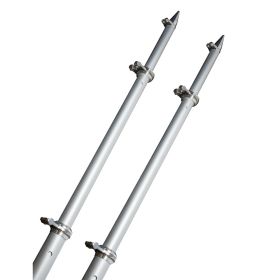TACO 18&#39; Deluxe Outrigger Poles w/Rollers - Silver/Silver