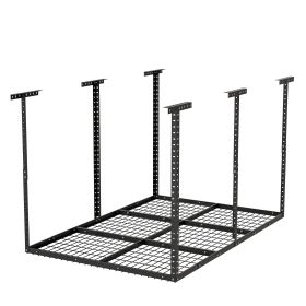 4x6ft Overhead Garage Storage Rack,Adjustable Garage Storage Organization Systerm,Heavy Duty Metal Garage Ceiling Storage Racks,560lbs Weight Capacity
