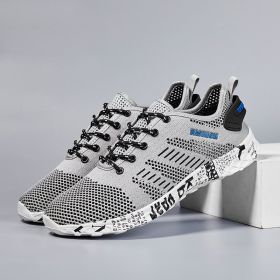 Outdoor Fishing Sailboat Surf Trainers Men Casual Aqua Sneakers Breathable Trekking Wading Beach Quick Drying Water Sports Shoes (Color: grey, size: 39)