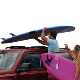 DORSAL Wrap-Rax Surfboard Soft Roof Rack Pads with Tie Down Straps, 19/28" Long (Pair), Universal Car Roof Rack for Longboard, Paddleboard, Snowboard (size: 28)