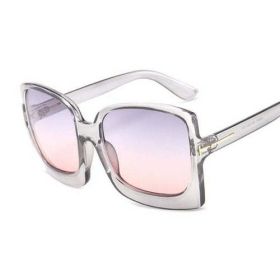 Fashion Cool Oversized Sunglasses Women Brand Designer Sun Glasses For (Lenses Color: Gray)